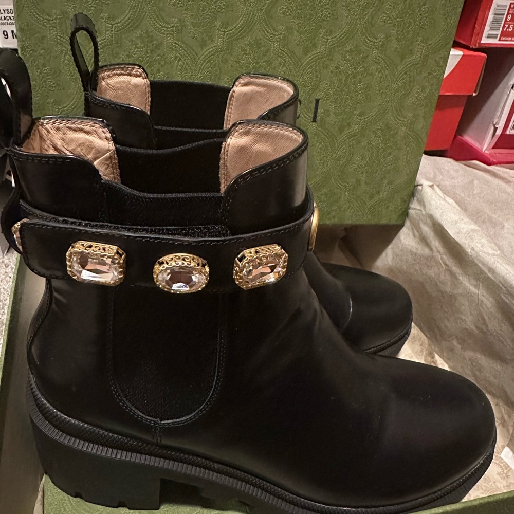 Gucci Trip Bootie with Jewels